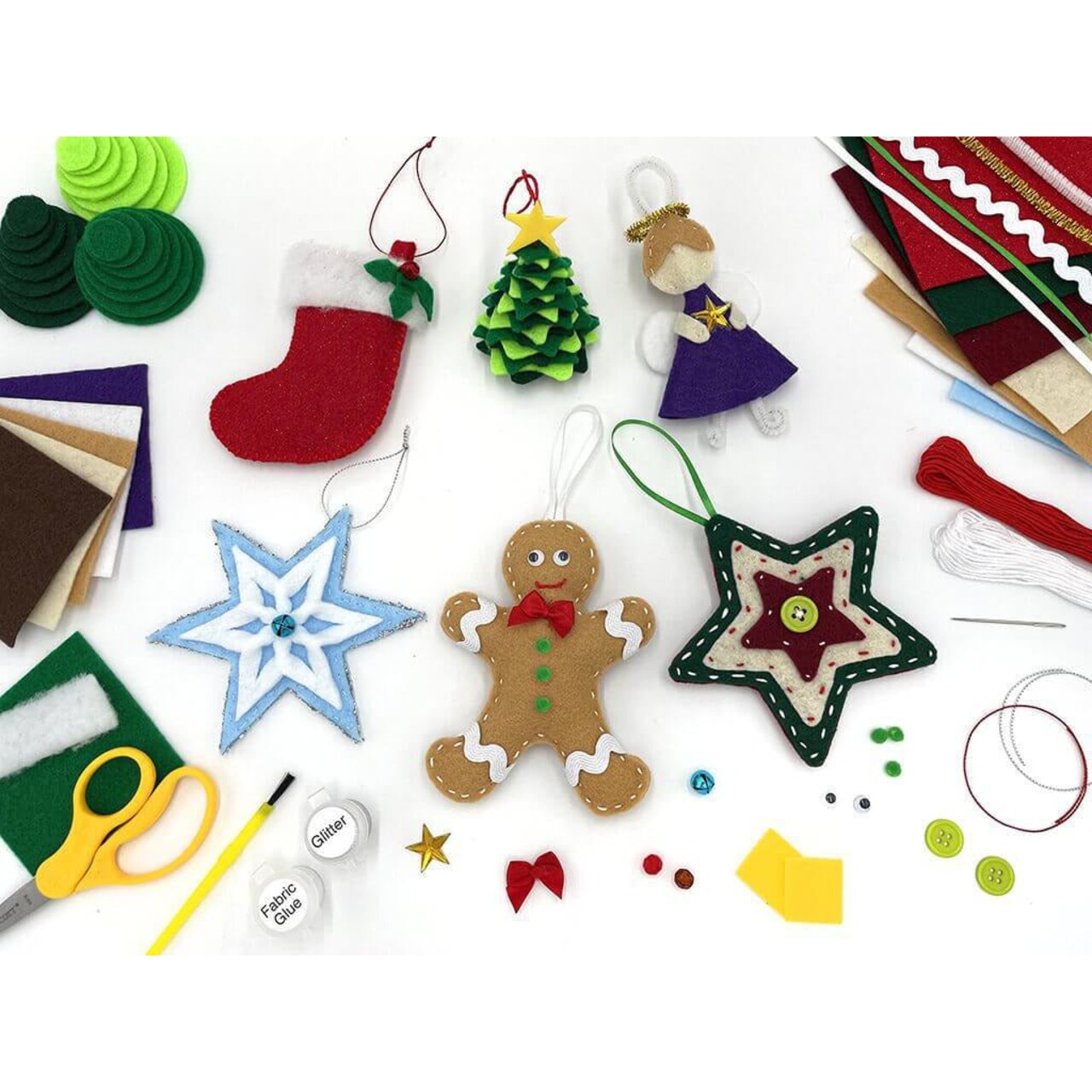 Christmas Felt Ornaments - Kids Holiday Arts and Crafts Box